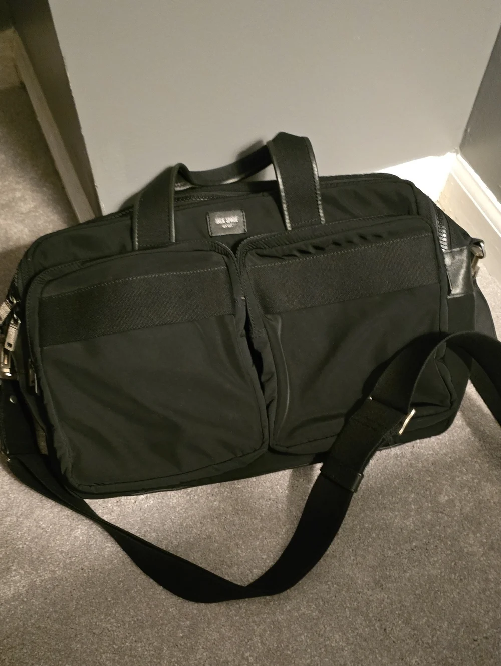 Vintage Jack Spade Black Men’s (Unisex) Messenger Bag- Tactical Travel Briefcase